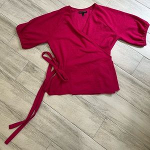 Banana Republic Pink Wrap Top